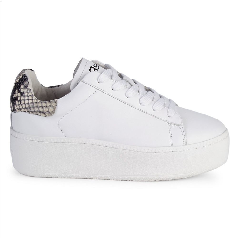 SOLD Ash Platform Sneaker with Snake Embossed Heel - Picture 1 of 8